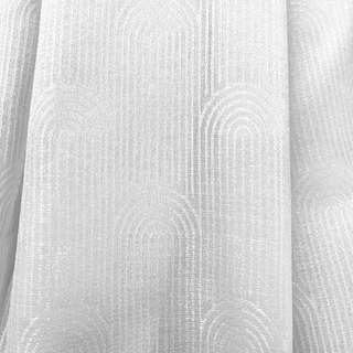 Rolling Hills Art Deco schimmernde elfenbeinfarbene Voilegardinen 6