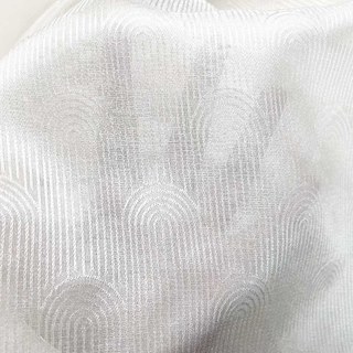 Rolling Hills Art Deco schimmernde elfenbeinfarbene Voilegardinen 7