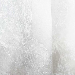 Schimmernde Blätter Elfenbeinfarbener Voile Vorhang 5