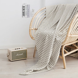 Farmhouse Charme Leinen-Optik Grau Gingham-Karomuster Vorhänge