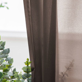 Weicher Breeze Braun Chiffon Voile Vorhang