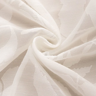 Flüsternde Blütenblätter Elfenbeinfarbene weiße florale transparente Spitze Vorhang 5