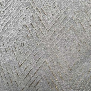 Diamond Life 3D Jacquard Gold Glitzernd Silber Grau Geometrischer Vorhang 8