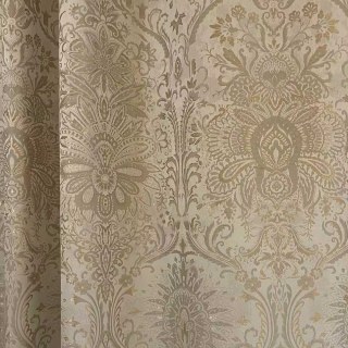 Ritz Luxuriöser Jacquard Creme Gold Damast Blumen Vorhang 6