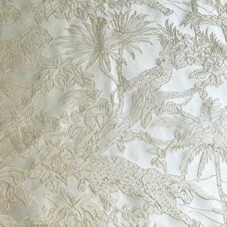 Dschungel Jive Leopard und Papagei Creme Gold Verdunklungsvorhänge 6