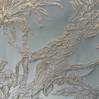 Jungle Jive Leopard und Papagei Eierschalenblau und Gold Verdunklungsvorhänge 5