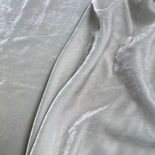 Opulenter Creme Champagner Seidenglänzender Leichter Durchscheinender Samtvorhang 8