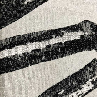 Tintenstrich Schwarz Weiß Abstrakter Geometrischer Vorhang 2