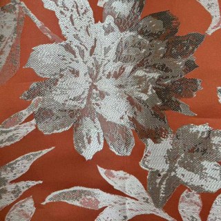 Blüten-Wandteppich Terrakotta Orange Satin Blumen Vorhänge 8