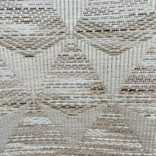 Diamond Mirage Jacquard Creme Sand Geometrische Vorhänge 8