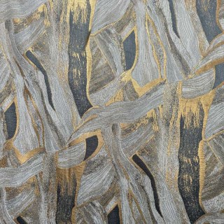 Dreamscape Luxuriöse Jacquard Abstrakt Grau und Gold Vorhänge 8