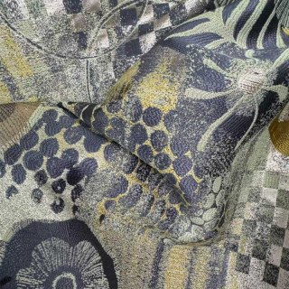 Erdig-verspielte gelb-goldene moderne Blumenmuster-Vorhänge 8