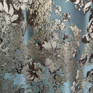 Blumige Reverie Jacquard Eisblau Vorhänge 8
