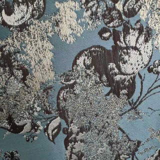 Blumige Reverie Jacquard Eisblau Vorhänge 9