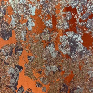 Blumige Reverie Jacquard Terracotta Orange Vorhänge