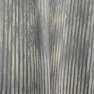 Goldene Kaskade Strukturierter Gestreifter Grau und Gold Vorhang 6