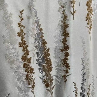 Lavendel Eleganz Luxus Jacquard Creme Goldene Blumen Vorhänge 11