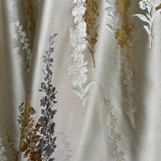 Lavendel Eleganz Luxus Jacquard Creme Goldene Blumen Vorhänge 8