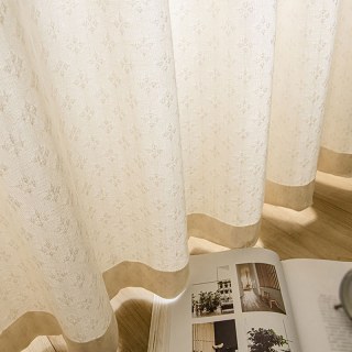 Diamond Veil Creme Geometrischer Voile Vorhang 5