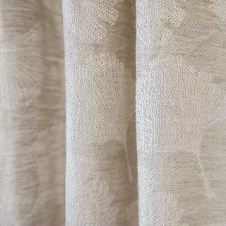 Gingko Rain Premium Jacquard Floral Drew Retting Leinen Vorhang 6