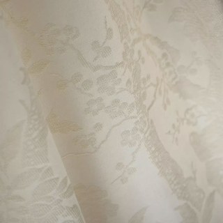 Mandarin Garden Chinoiserie Creme Chenille Blumenmuster Vorhang 7