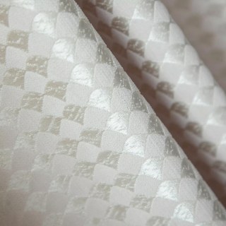 Siren's Satin Cremeweiß Geometrischer Vorhang 6