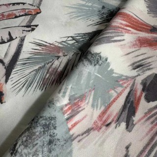 Sonnenpalmen Mehrfarbige Samt Tropische Blumen Vorhänge 10