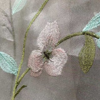 Fancy Pansy bestickte Organza Voile Gardine 7