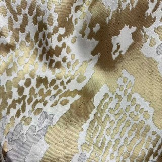 Metallischer Schlangenjacquard Gold Gelb Tierdruck Vorhänge