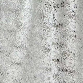 Sonnenblumen-Jacquard Elfenbeinweiß Spitzennetz Vorhang 7