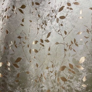 Golden Grove Luxuriöser Jacquard Seidiger Cremefarbener Goldfarbener Vorhang 7