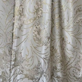 Goldene Barock Luxus Jacquard Creme Gold Damast Vorhänge 5
