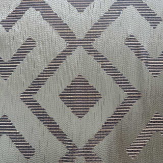 Luxe Labyrinth Silberne und blaue geometrische Vorhänge 8