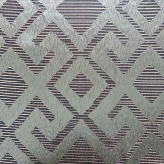 Luxe Labyrinth Silberne und blaue geometrische Vorhänge 7