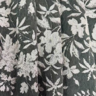 Midsummer Night Dunkelolivgrüne florale Chenille-Vorhänge 3