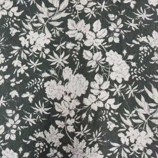 Midsummer Night Dunkelolivgrüne florale Chenille-Vorhänge 6