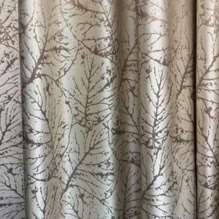 Nature's Imprint Luxuriöse Jacquard Champagner Goldene Blätter Vorhänge 5