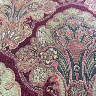 Regale Eleganz Burgunderweinrote Damastgardine 4