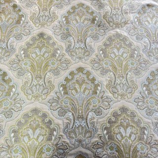 Regale Eleganz Jacquard Creme und Olivgrüne Damastgardine 7