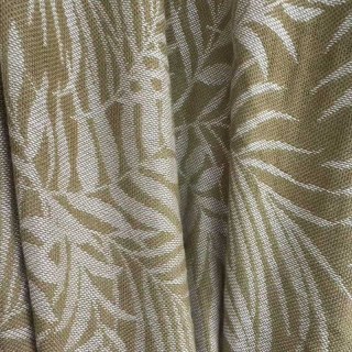 Tropischer Wind Jacquard Olivgrün Leinenoptik Voile Vorhang 3
