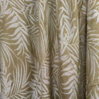 Tropischer Wind Jacquard Olivgrün Leinenoptik Voile Vorhang 2