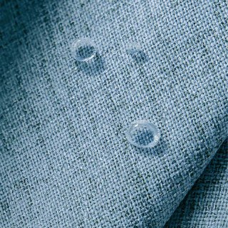 Endloser Sommer Wasserdichter Hauch von Blau Leinen-Stil Außenbereich Schwerer Voile Vorhang