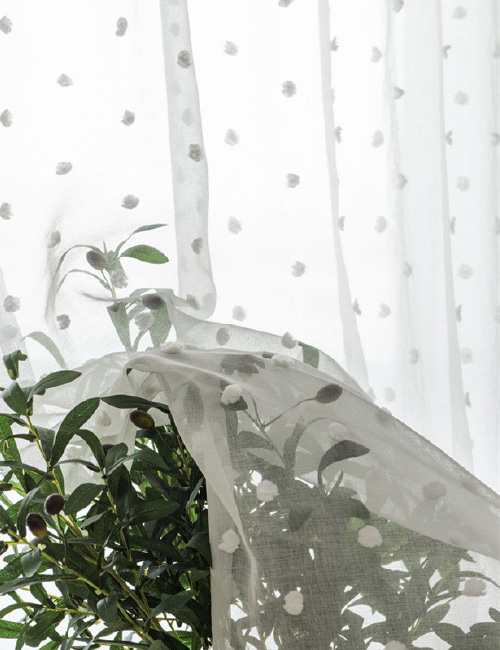 Gepunkteter Voile & Transparent