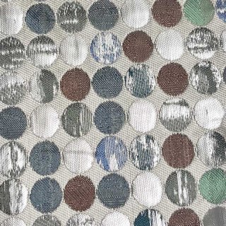 Kosmische Mosaik Mehrfarbig Grün Braun Silber Gepunktete Vorhänge 3