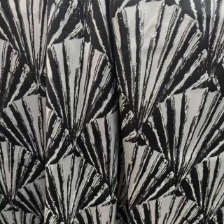 Gilded Breeze Schwarz und Silber Art-Deco Geometrische Vorhänge 6