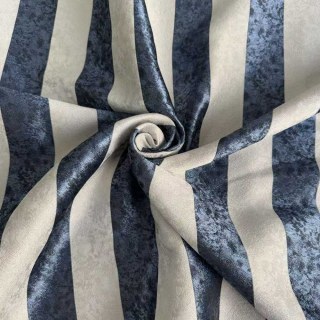 Leopard Lane Marineblau Gestreifte Tierfelloptik Vorhang 7