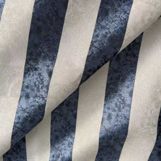 Leopard Lane Marineblau Gestreifte Tierfelloptik Vorhang 6