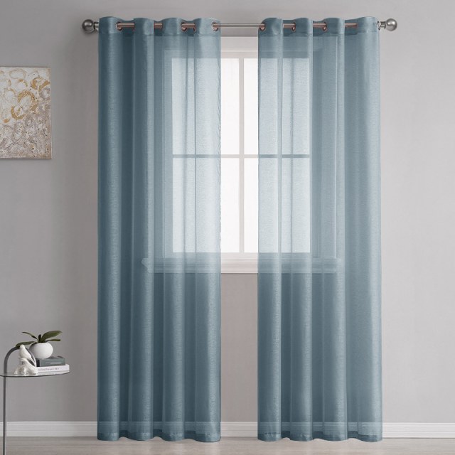 Luxe Teal Blue Sheer Voile Curtain
Luxe Teal Blue Transparenter Voile Vorhang 1