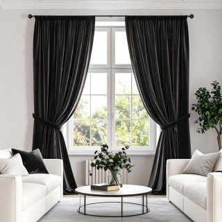 Mitternachtsoberstein Premium Schwarzer Samtvorhang 3