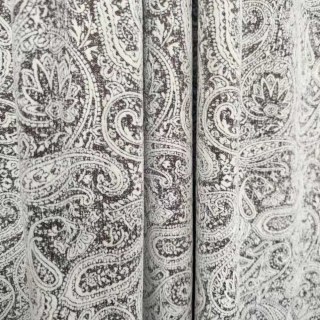 Mitternachtspäon Dunkelbraune florale Chenille-Vorhänge 7